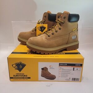 Herman Survivors Driller Men's Steel Toe Waterproof Work Boots Wheat US 8 New